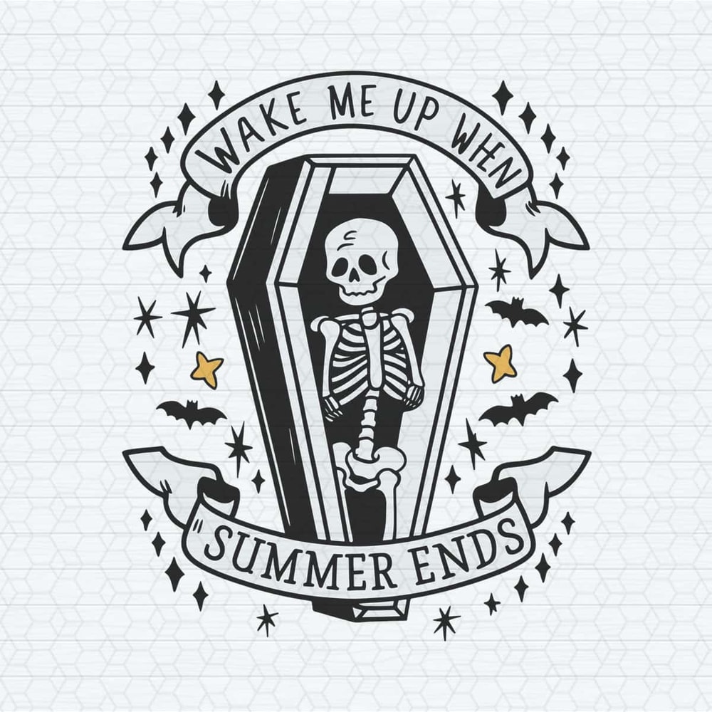Wake Me Up When Summer Ends Halloween Sublimation Digital SVG.jpg