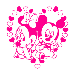 disney valentines couple mickey minnie svg