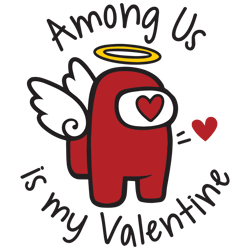 among us is my valentine svg valentines day svg