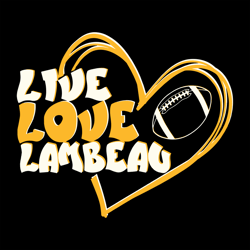 Live Love Lambeau, Football Heart Lambeau Graphic SVG