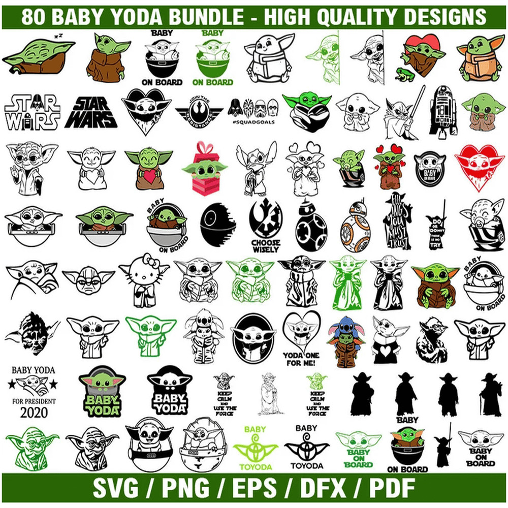 80 Files Baby Yoda Bundle Star Wars SVG.png
