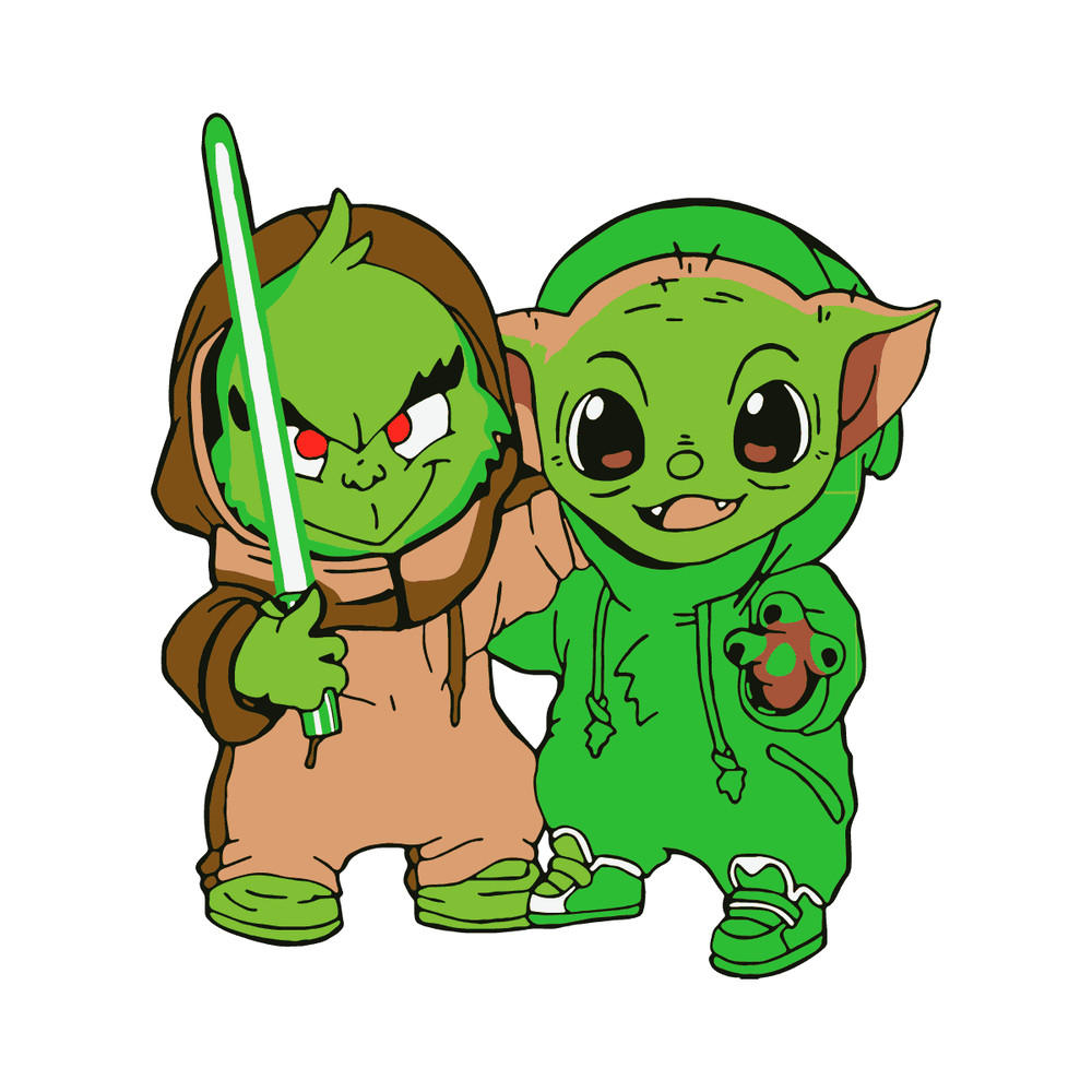 Baby Grinch And Baby Yoda Cosplay SVG.png