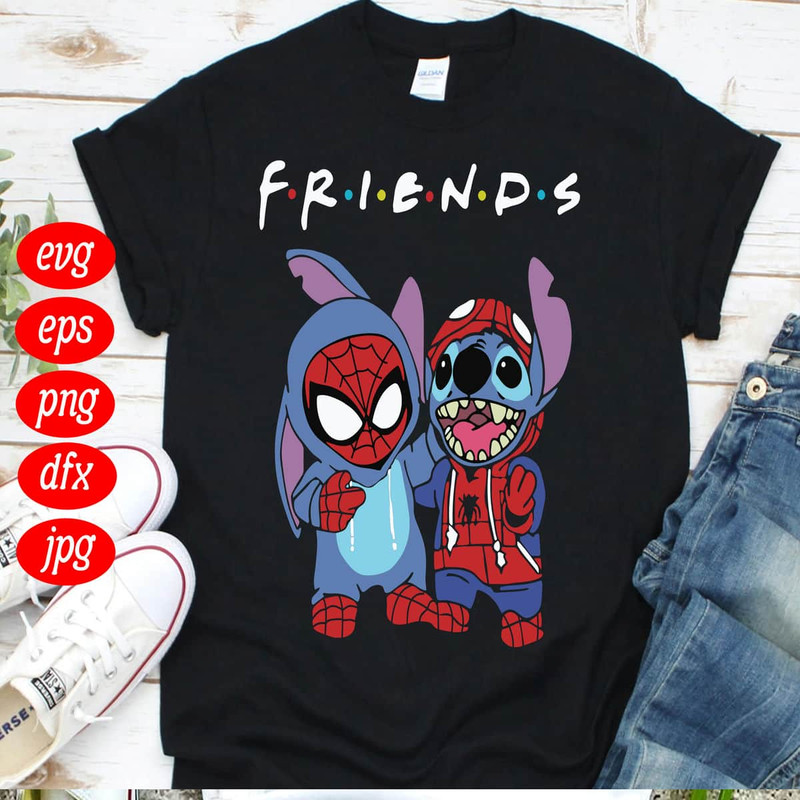 Baby Stitch And Spider Friends - Halloween Party SVG.jpg