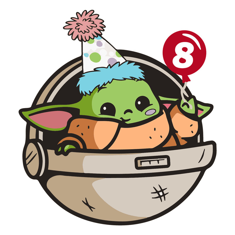 Baby Yoda 8th Birthday SVG.png