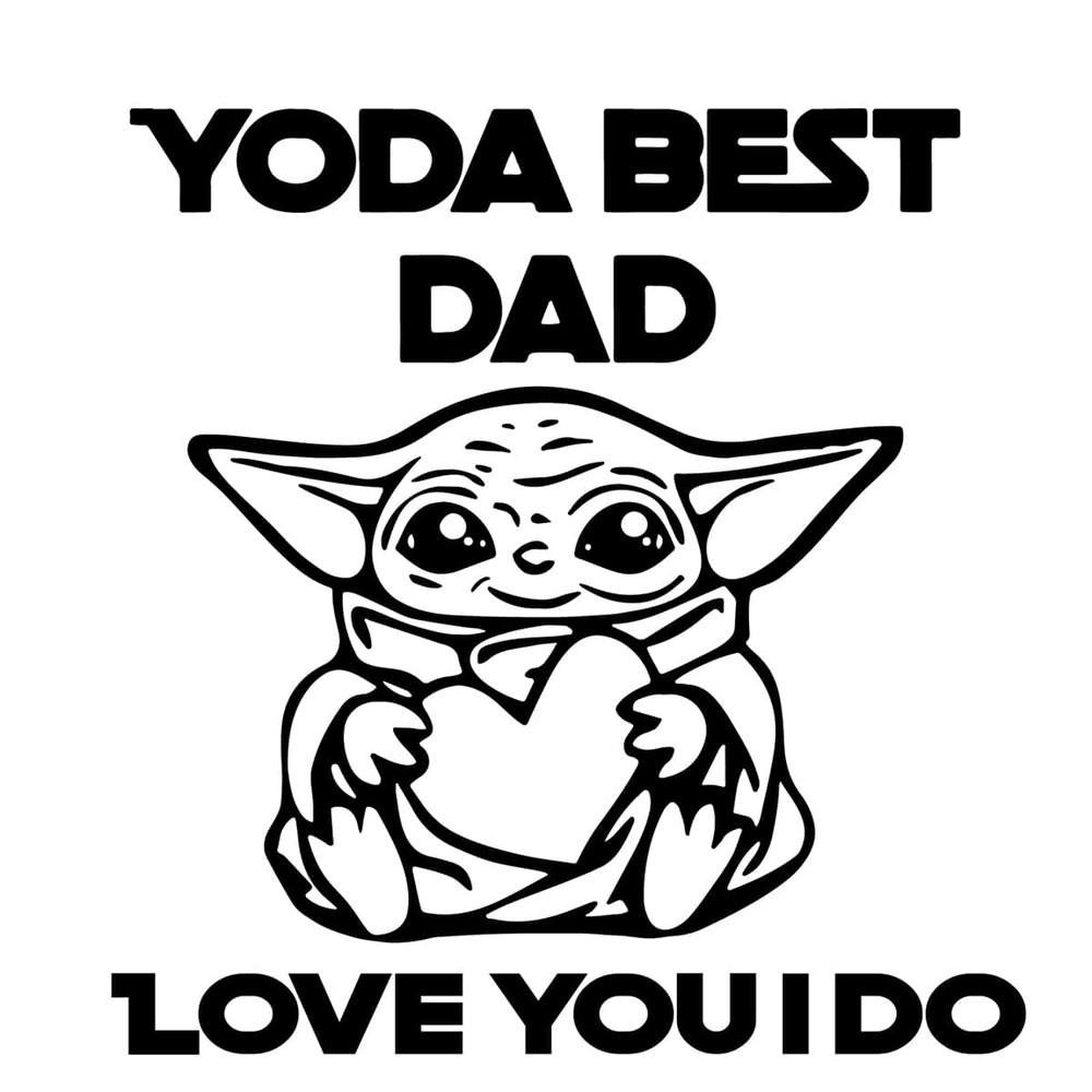 Baby Yoda Best Dad SVG For Father's Day Yoda Dad Heart SVG.jpg