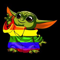 Baby Yoda Lgbt Pride Gift SVG