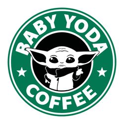 Baby Yoda Love Starbucks Coffee Logo SVG Star Wars The Mandalorian Baby Yoda