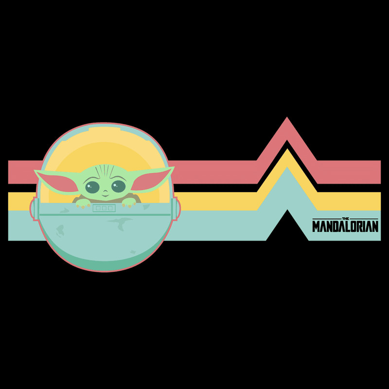 Baby Yoda The Mandalorian Rainbow SVG.png