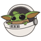 Baby Yoda With Frog - Trending Friendzone Gift Silhouette Yoda Star Wars SVG.png