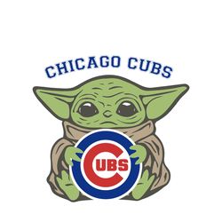 chicago cubs baby yoda sport logo team gift svg