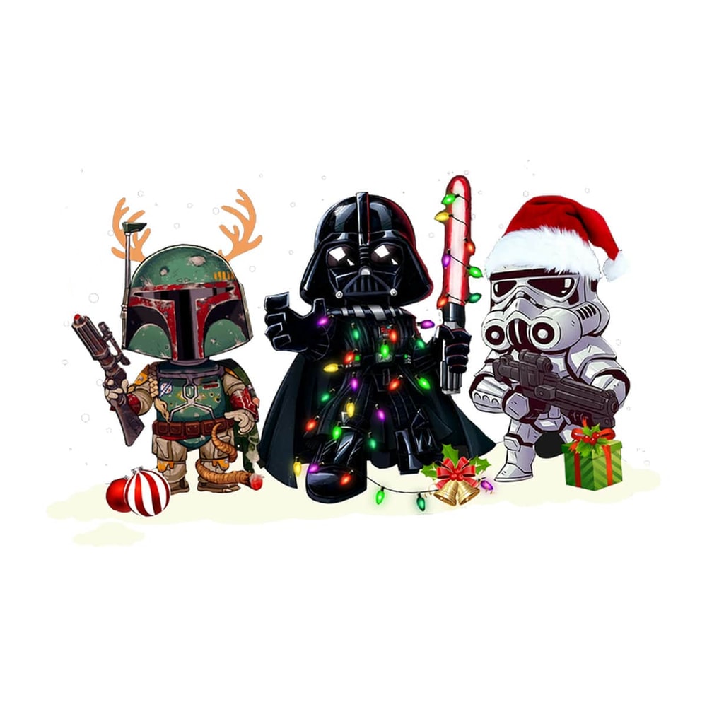 Christmas Star Wars Gift Yoda SVG Storm Trooper SVG Darth Vader SVG.jpg