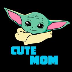 Cute Mom Baby Yoda SVG