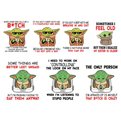 funny baby yoda memes bundle sarcarm quote svg digitals file for cricut 1268381764