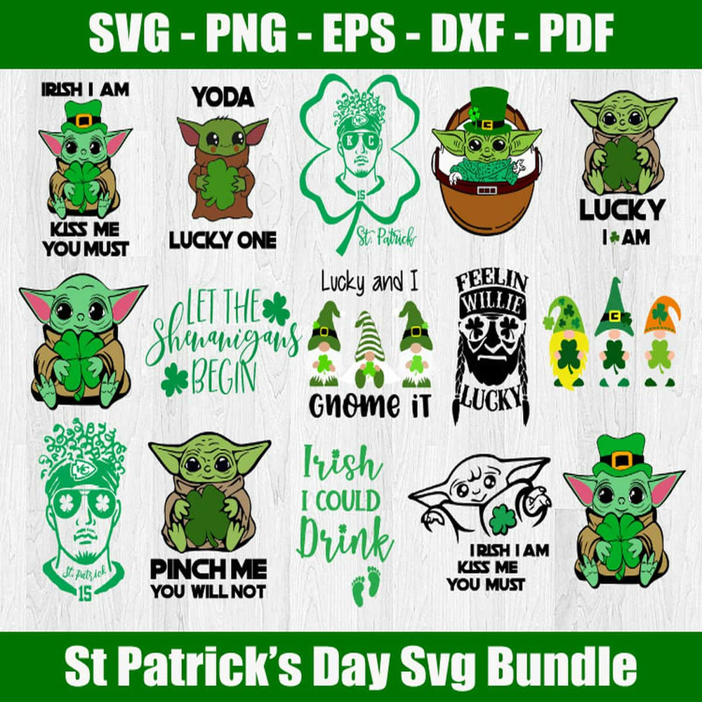 Happy S.T Patrick's Day Baby Yoda SVG Bundle.jpg