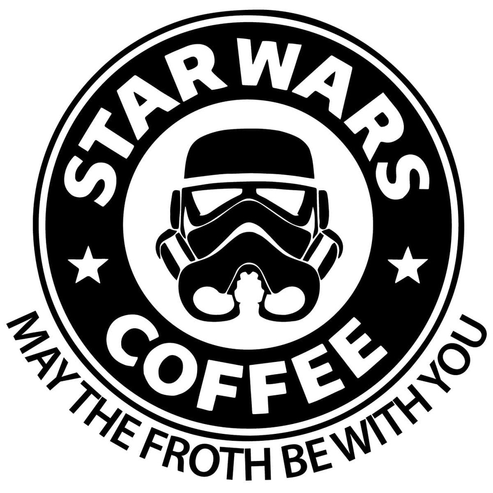 May The Froth Be With You Star Wars Starbucks Coffee Logo White Claws SVG.jpg