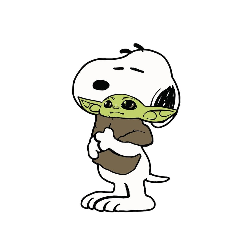 Snoopy Hug Baby Yoda Peanuts Cartoon SVG.jpg