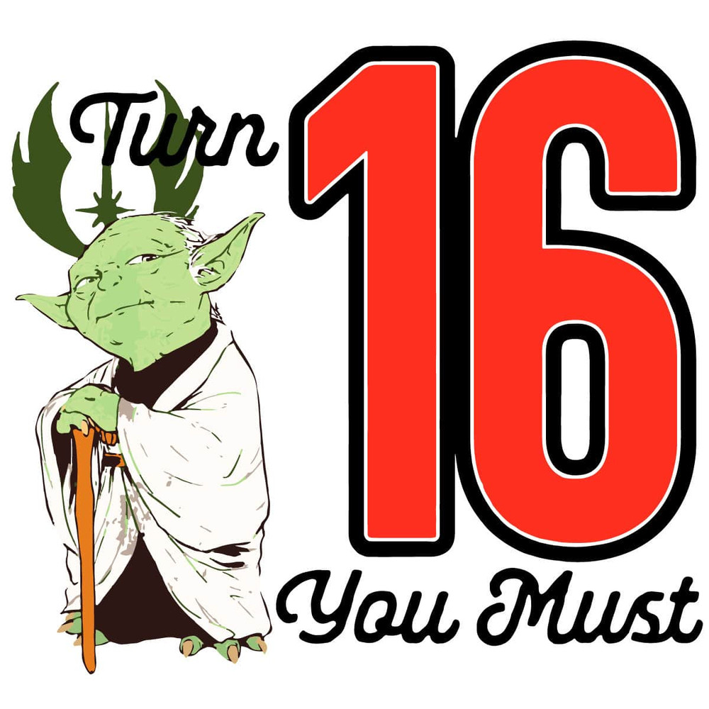 Star Wars Yoda 16th Birthday White Version SVG.jpg
