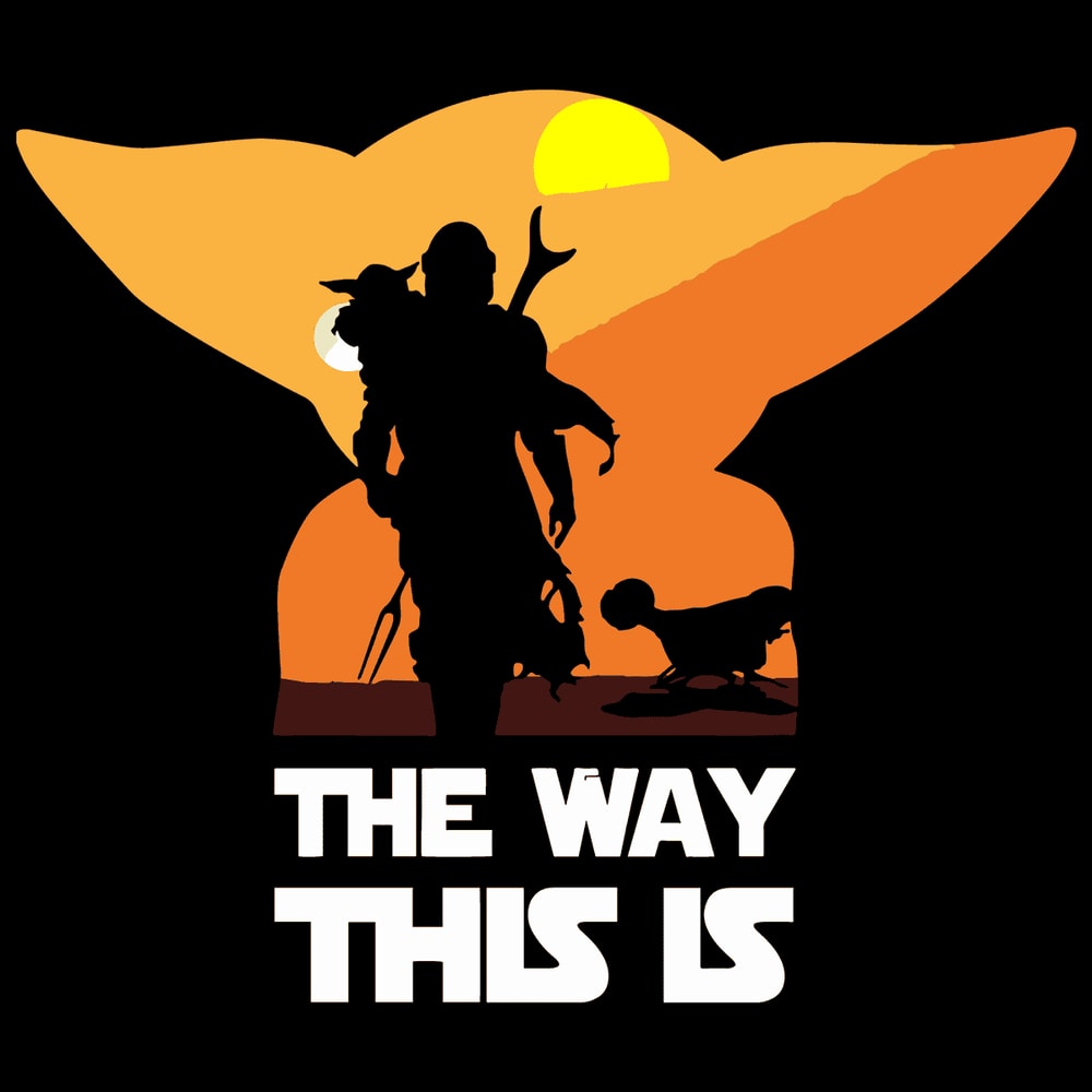 This Is The Way Retro Vintage Baby Yoda And The Child Mandalorian SVG.png