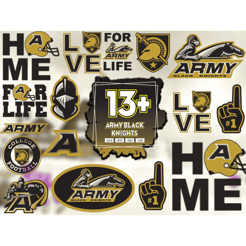 13 Files Army Black Knights Football Svg Bundle, Black Knights Logo.png