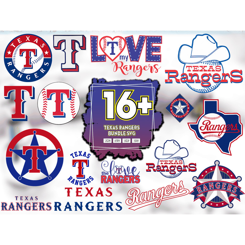 16 Files Logo Texas Rangers Bundle SVG Files for Cricut Sublimation Silhouette, Texas Rangers Lovers.png