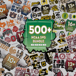 500 Files NCAA Svg Bundle, Sport Svg, NCAA Team svg