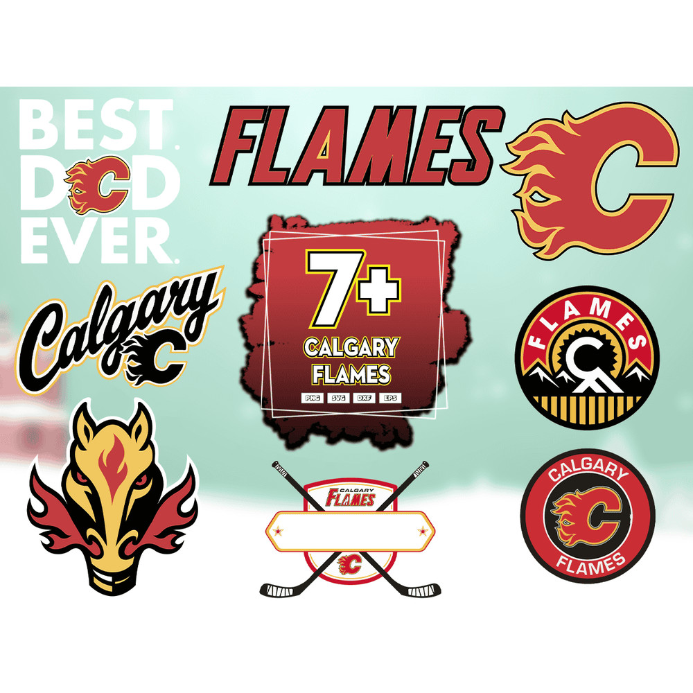 7 Files Calgary Flames Svg Bundle, Calgary Flames NHL Logo Svg.png