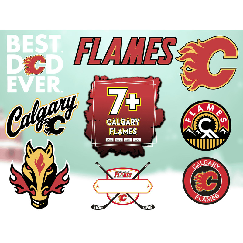 7 Files Calgary Flames Svg Bundle, Calgary Flames NHL Logo Svg.png