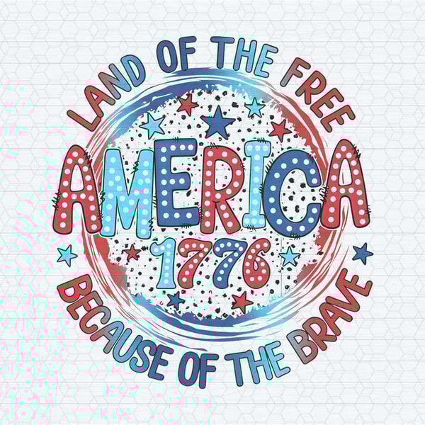 Dalmatian Dots Land Of The Free America 1776 PNG.jpg