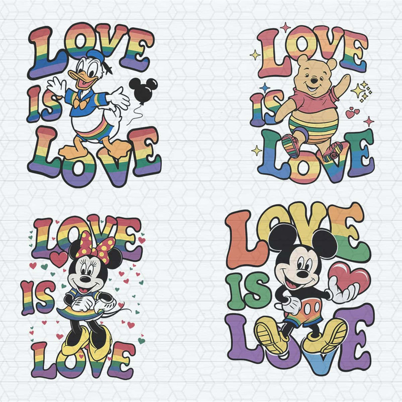 Disney Characters Love Is Love SVG Bundle.jpg