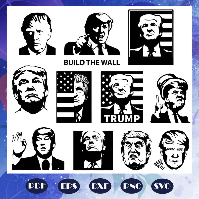 14 Files Trump Face SVG, Make America Great Again SVG.jpg