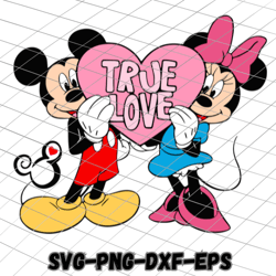 mickey and minnie valentine's day , svg cut files for cricut / silhouette, instant download