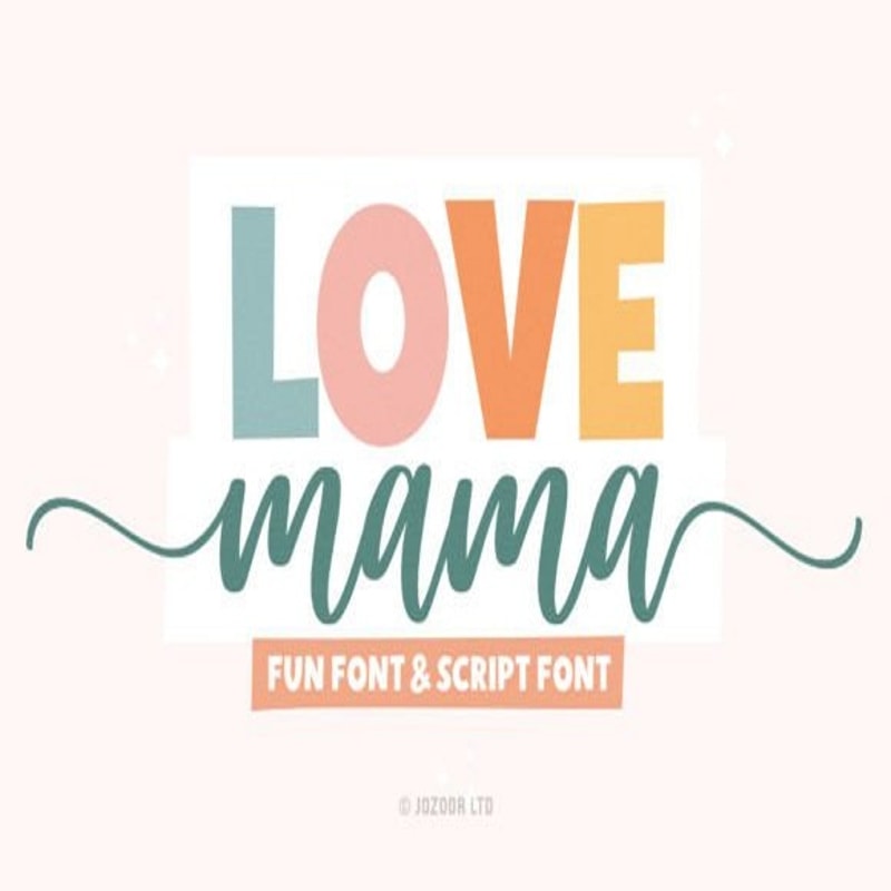 Mama Script Svg Love Mama Script Font Duo, Cursive Font, Cricut Font, Handwr | Inspire ...