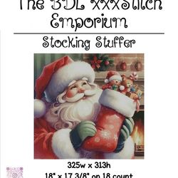 stocking stuffer - exclusive cross stitch pattern - original artwork from designs by decca