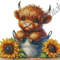 Highland Calf 1  Excluse Cross Stitch Pattern  Original Artwork From Designs By Decca 1