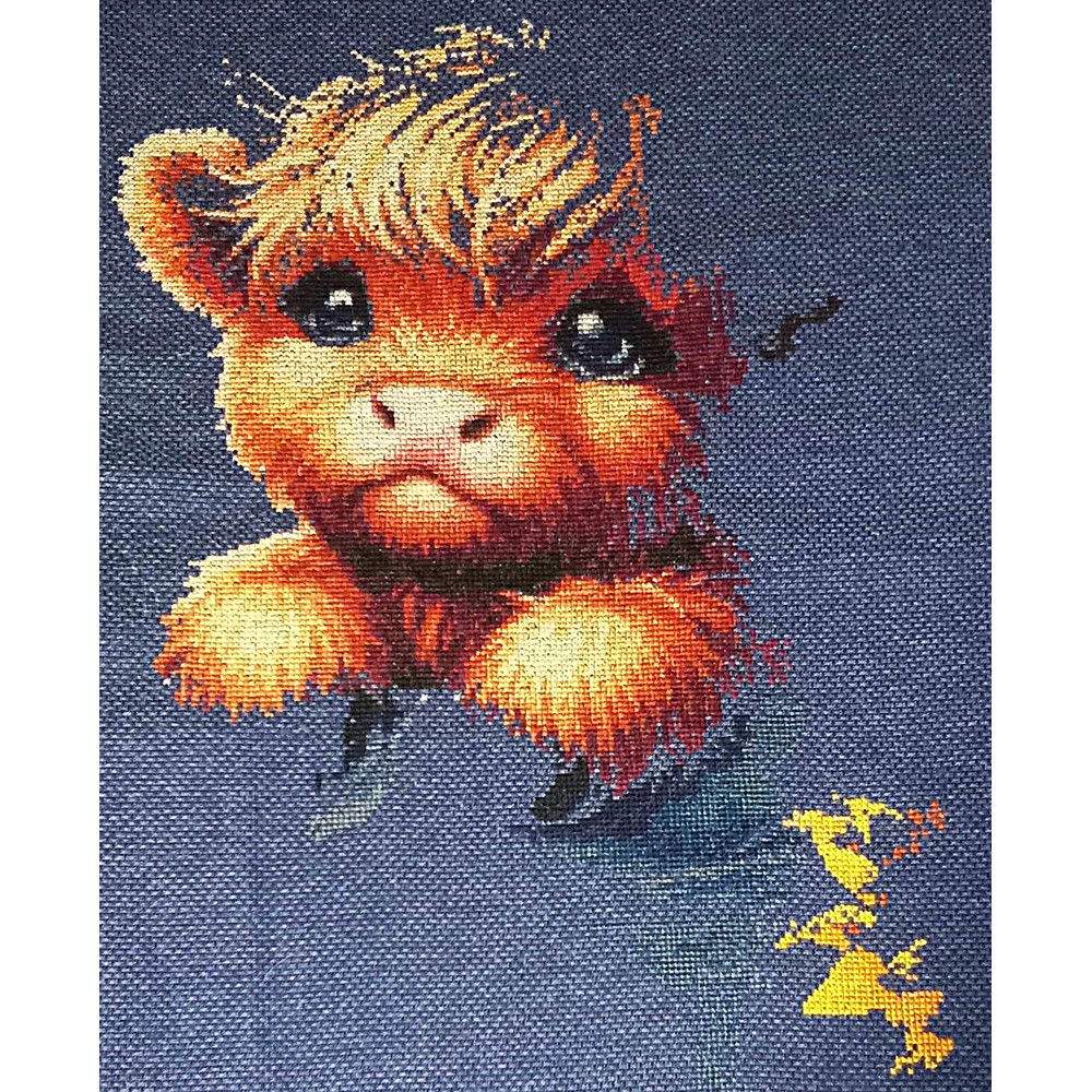 Highland Calf 1  Excluse Cross Stitch Pattern  Original Artwork From Designs By Decca 4