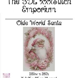 olde world santa cross stitch pattern - original artwork from sandi k.