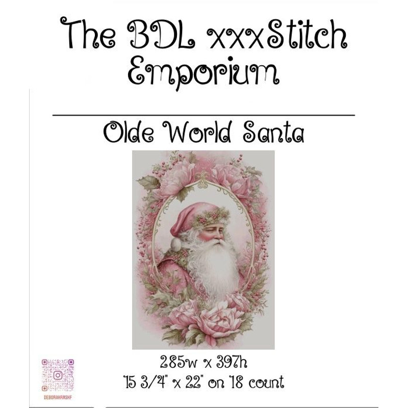 Olde World Santa Cross Stitch Pattern Original Artwork From Sandi K 0