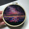 Embroidered A Needle Felted Painting Milky Way Comet Artwork 1