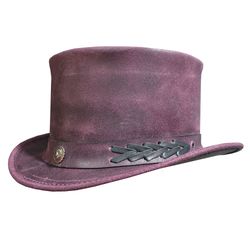 el dorado distressed leather top hat
