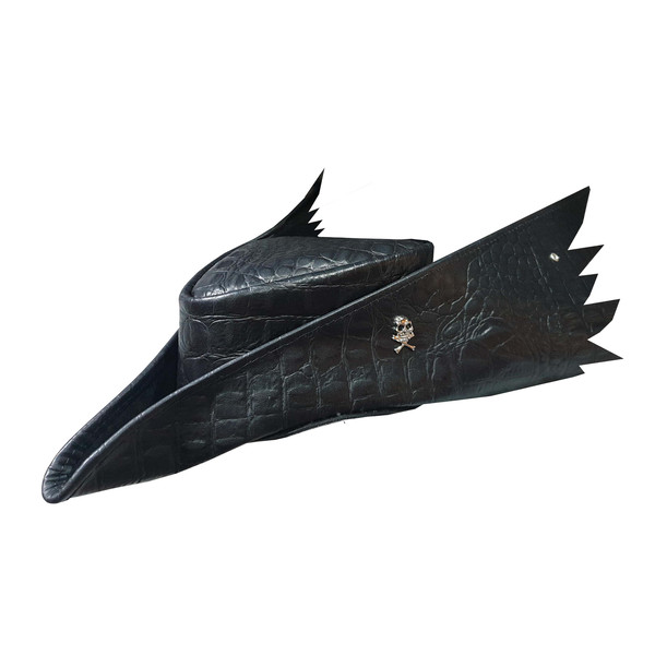 Bloodboren Hunter's Black Crocodile Leather Hat (1).jpg