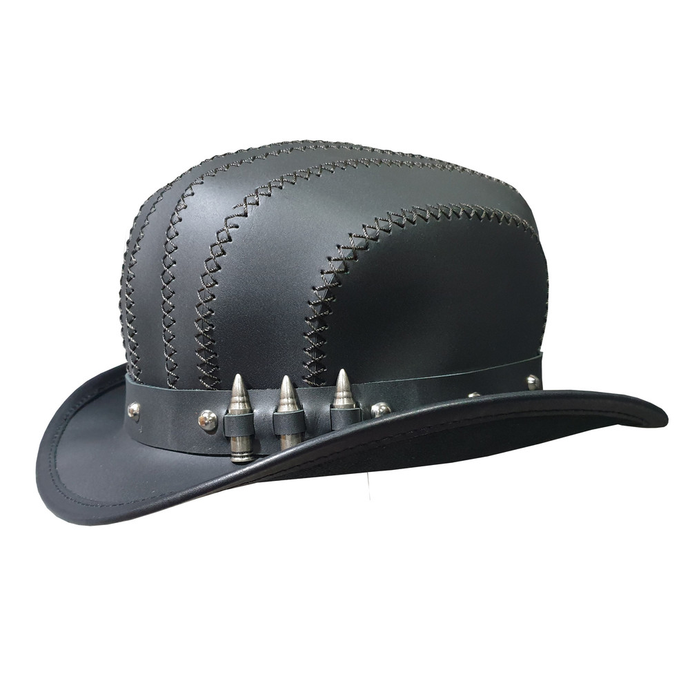 Steampunk Bowler Leather Top Hatjpg