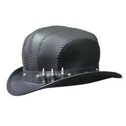 Steampunk Bowler Leather Top Hat