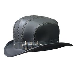 steampunk bowler leather top hat