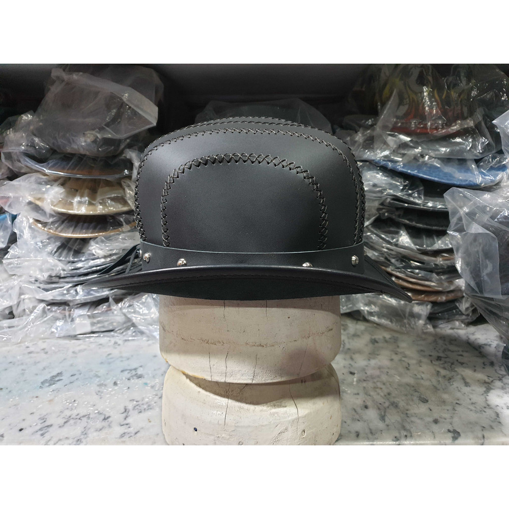 Steampunk Bowler Leather Top Hat 4jpg