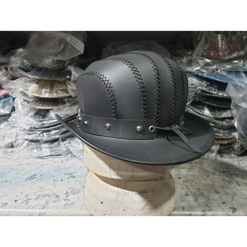 Steampunk Bowler Leather Top Hat 5jpg