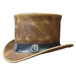 El Dorado Pocker Band Leather Top Hat