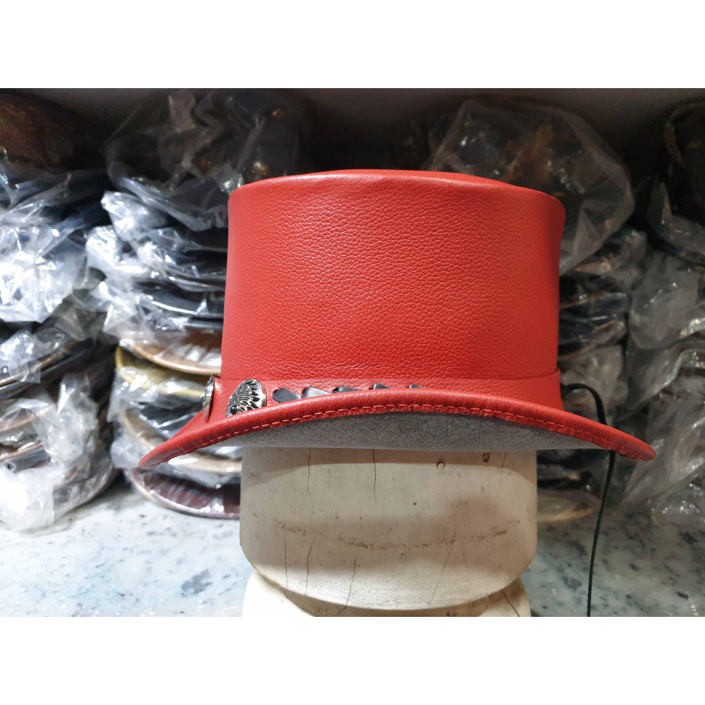 Native Indian Head Band El Dorado Leather Top Hat (4).jpg
