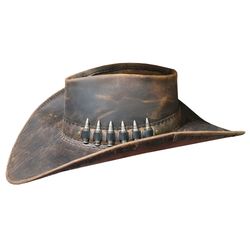 ranch cowboy crazy horse leather hat
