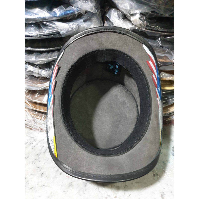 Patriotic Biker Black Leather Short Top Hat (7).jpg