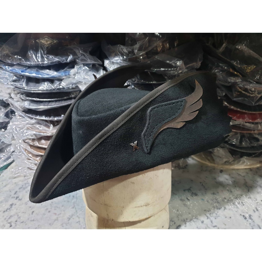 Bloodborn 4 Hunters Black Suede Leather Hat 1